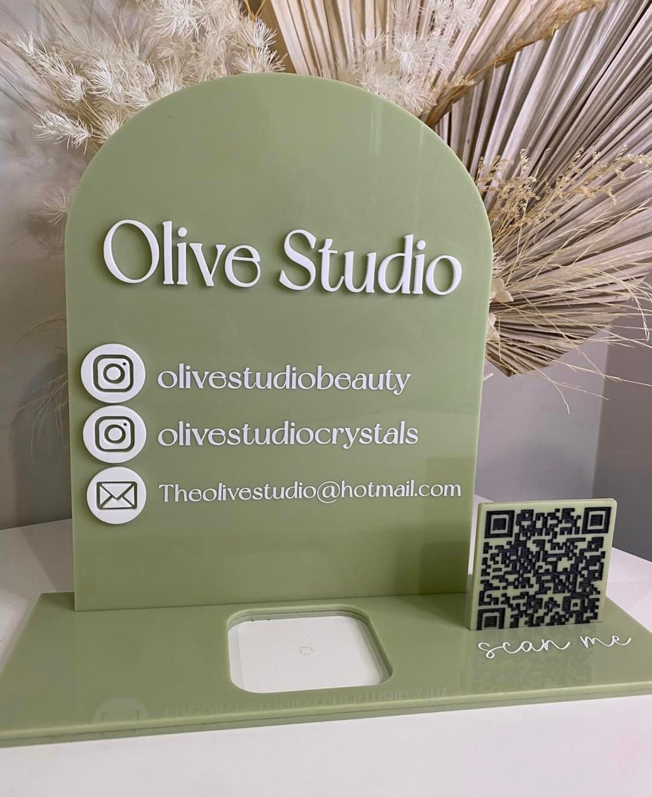 Acrylic Business Removeable QR Code Social Media Signage