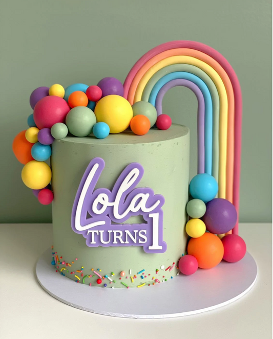 Acrylic Birthday Cake Topper Double Layer