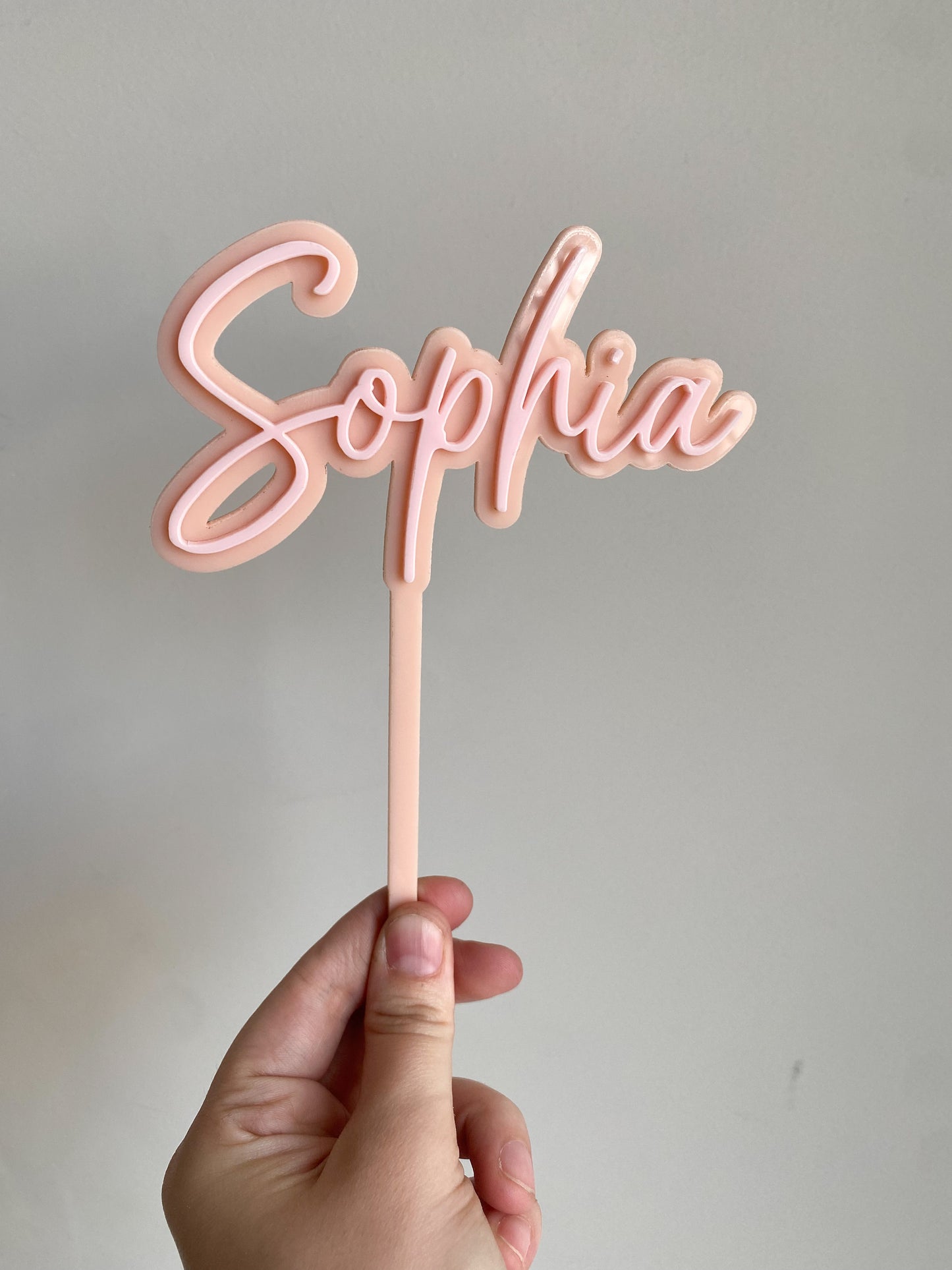 Acrylic 'Name' Cake Topper Double Layer