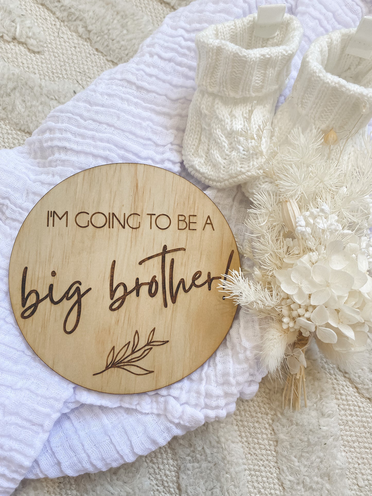 Big Brother/Big Sister Wood Announcement Plaque