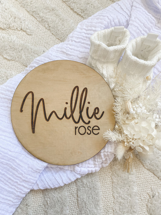 Personalised Wood Name Plaque - PLAIN
