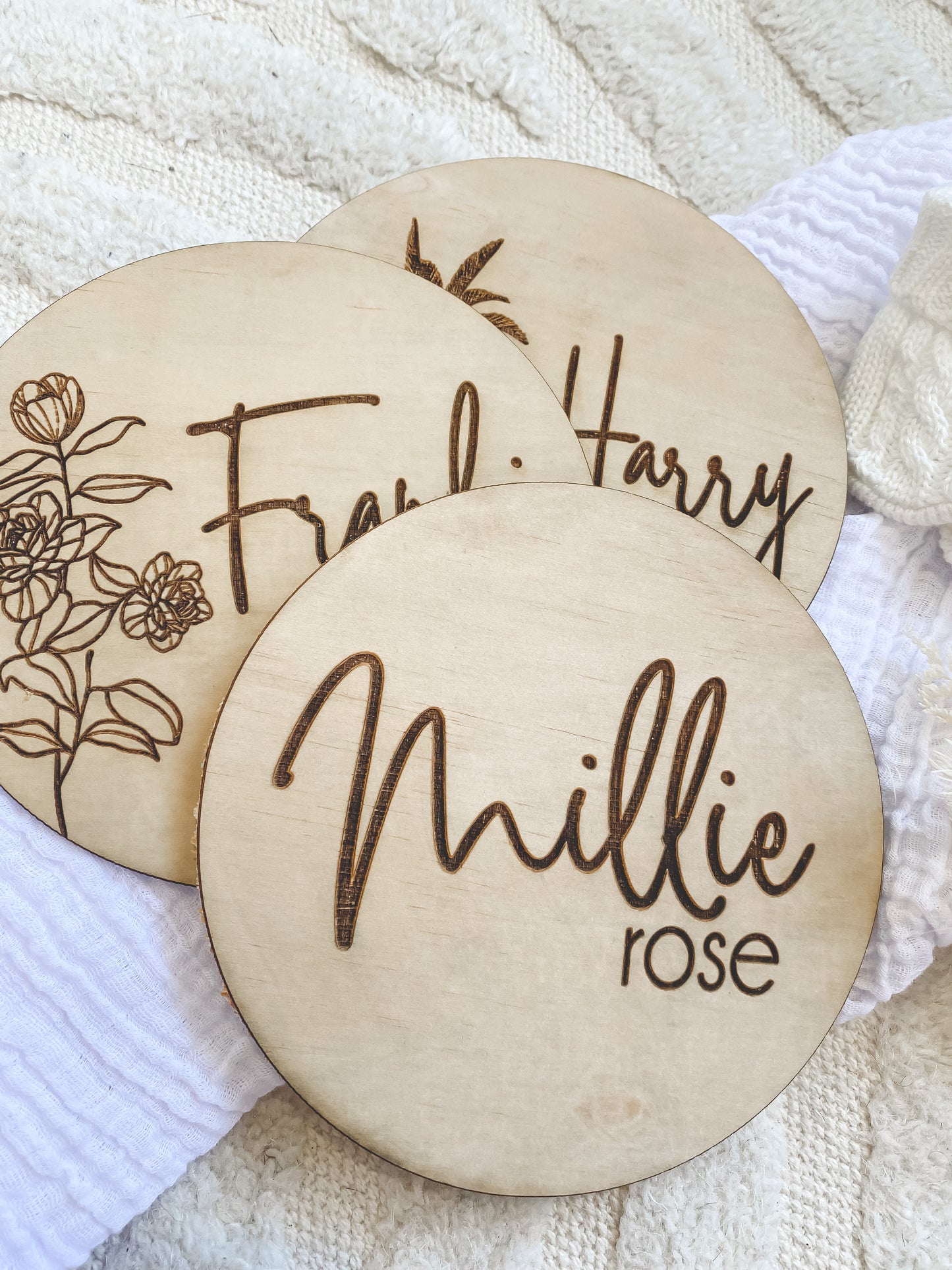 Personalised Wood Name Plaque - PALM TREE