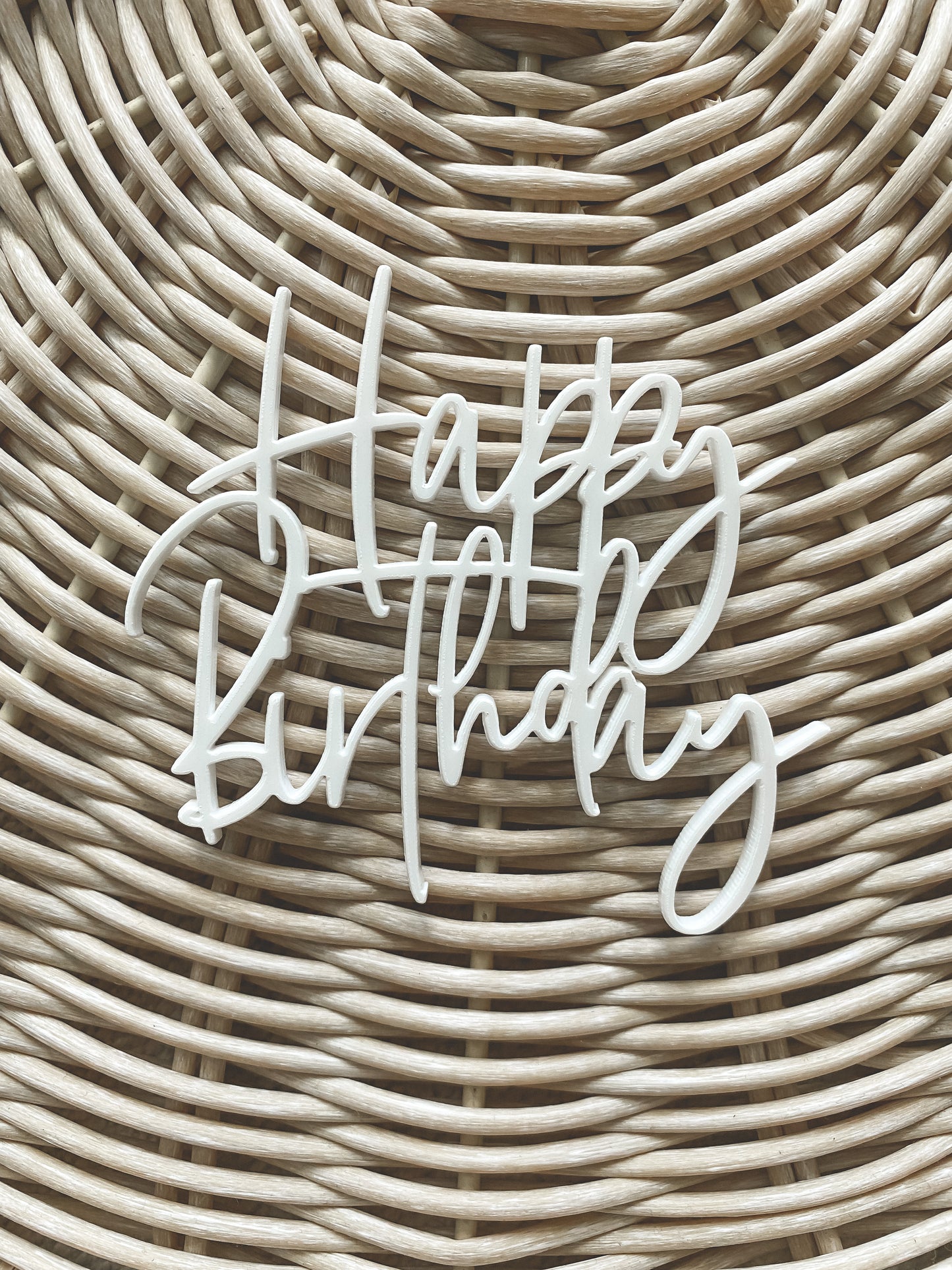 Acrylic 'Happy Birthday' Cupcake Topper