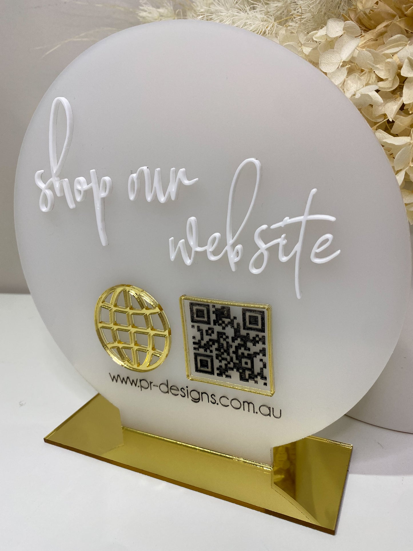 Acrylic Website Business QR Code Signage