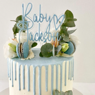 Acrylic 'Baby' Cake Topper Double Layer