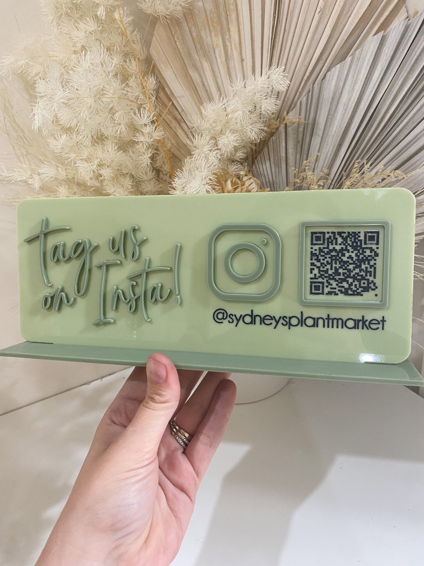 Acrylic Instagram Business QR Code Social Media Signage