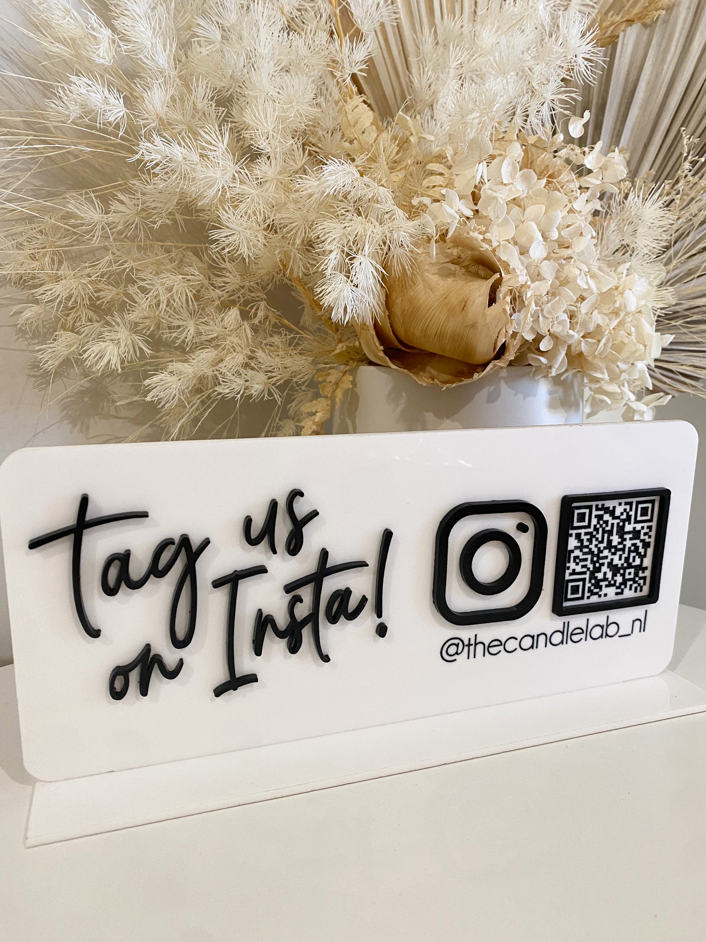 Acrylic Instagram Business QR Code Social Media Signage